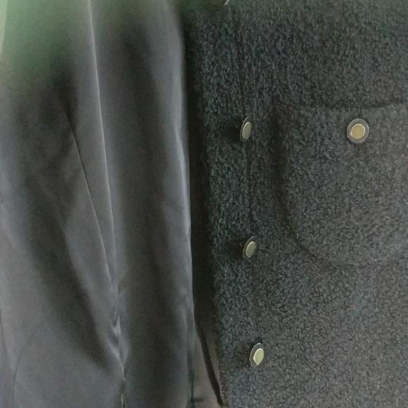 Women's Club Monaco Black Wool Blend Jacket Sz 10 - Picture 5 of 6